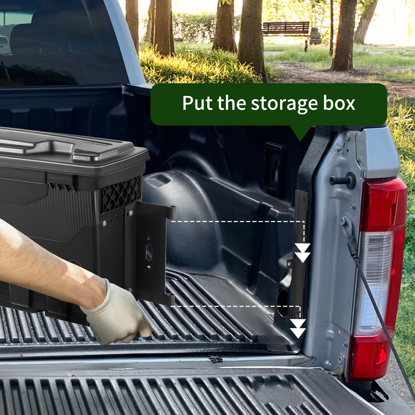 Boîte de rangement de lit de camion 514-up Boîte à outils avec serrure pour  Ford F150 F-250 Ford Ranger Super Duty Boîte de rangement - AliExpress