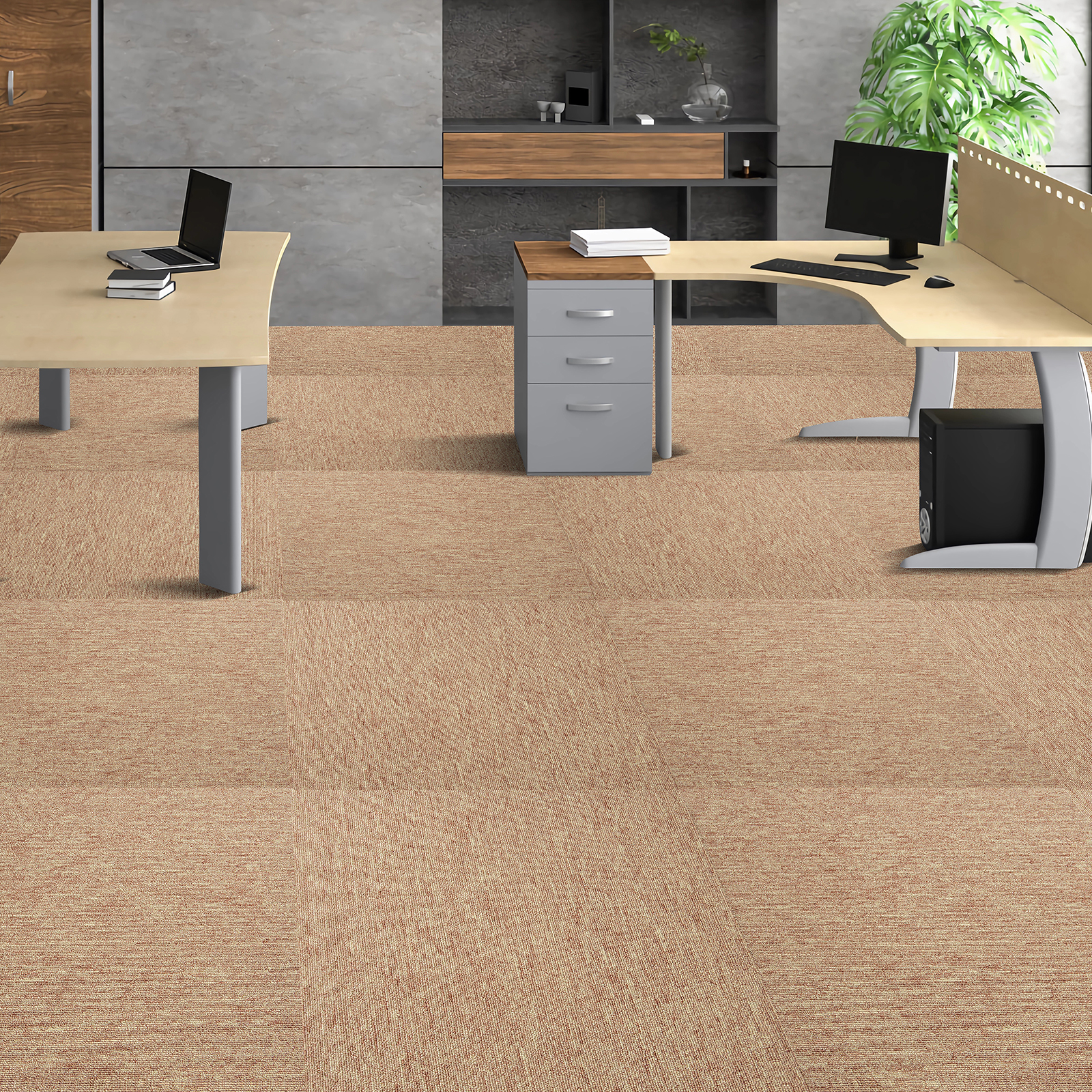 VEVOR Carpet Tile Floor 12/16/20/24 pcs Squares w/Padding Attached 20x20/24x24in - Picture 22 of 62