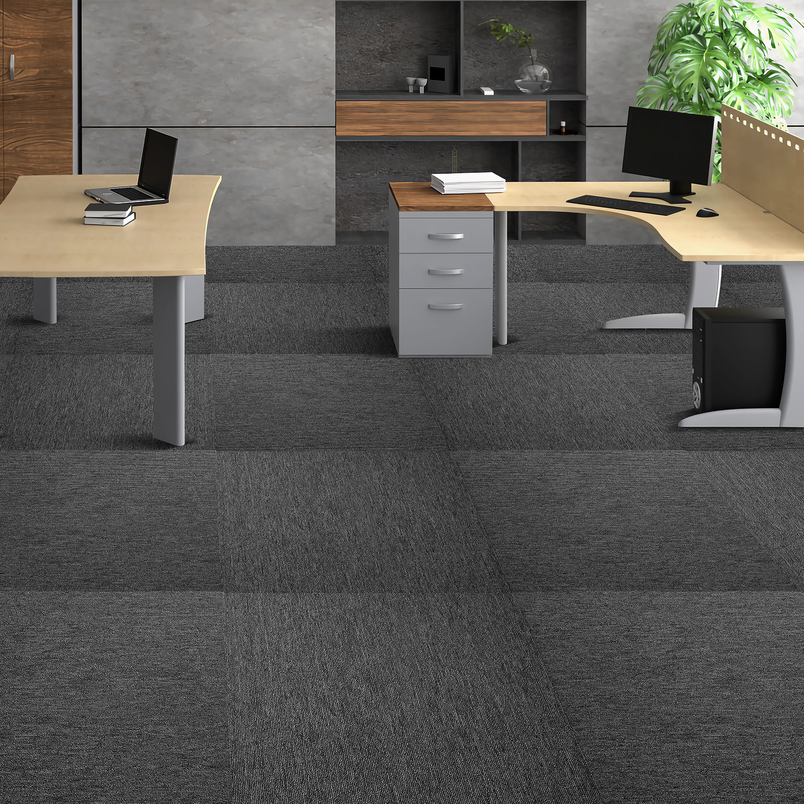 VEVOR Carpet Tile Floor 12/16/20/24 pcs Squares w/Padding Attached 20x20/24x24in - Picture 34 of 62