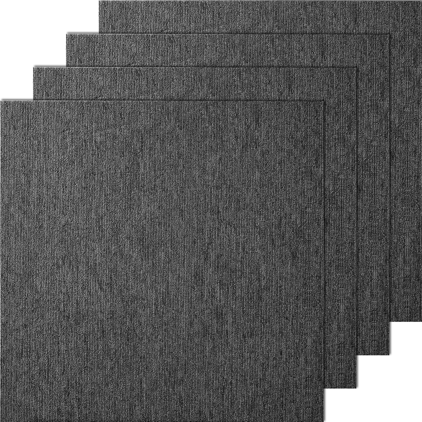 VEVOR Carpet Tile Floor 12/16/20/24 pcs Squares w/Padding Attached 20x20/24x24in