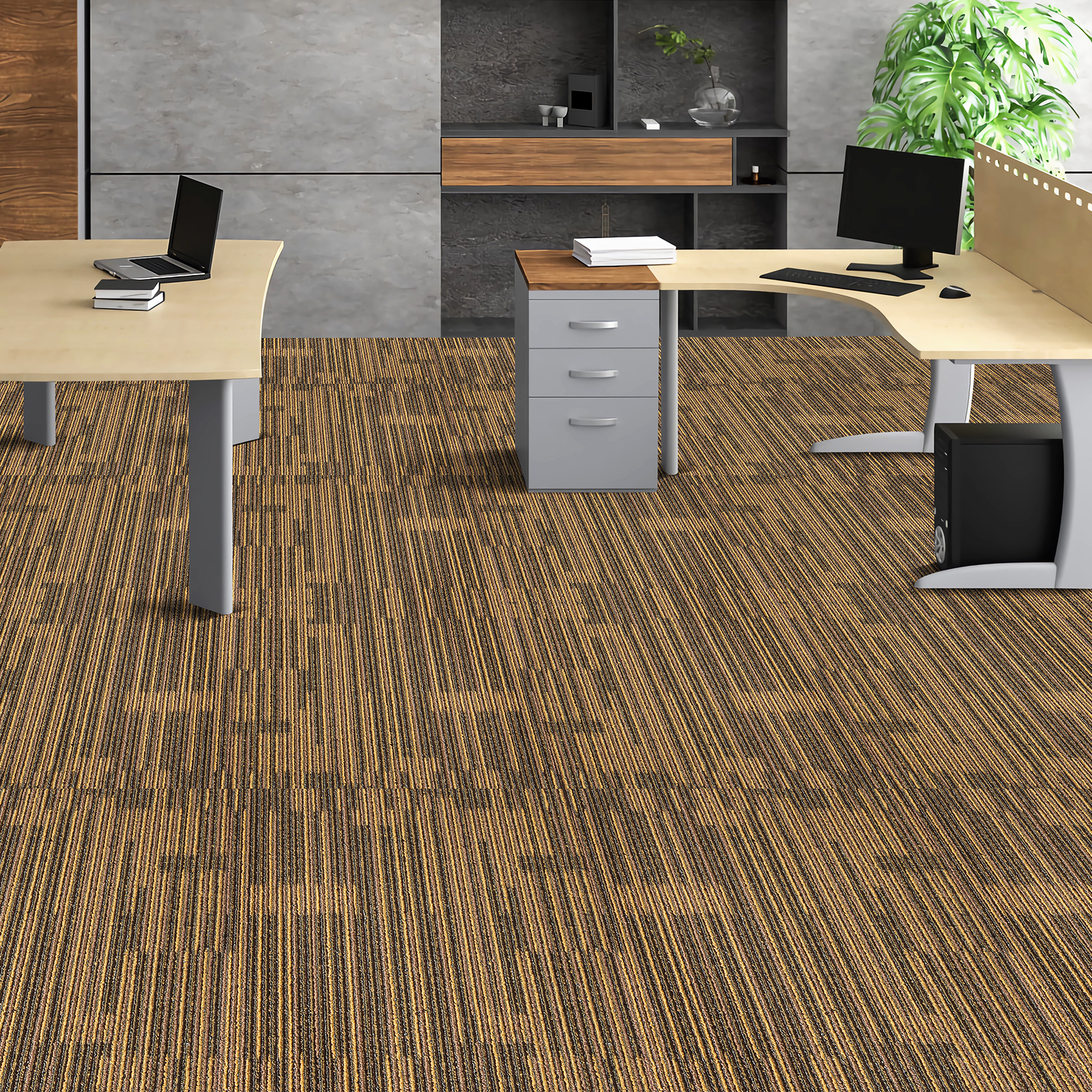 VEVOR Carpet Tile Floor 12/16/20/24 pcs Squares w/Padding Attached 20x20/24x24in - Picture 10 of 62