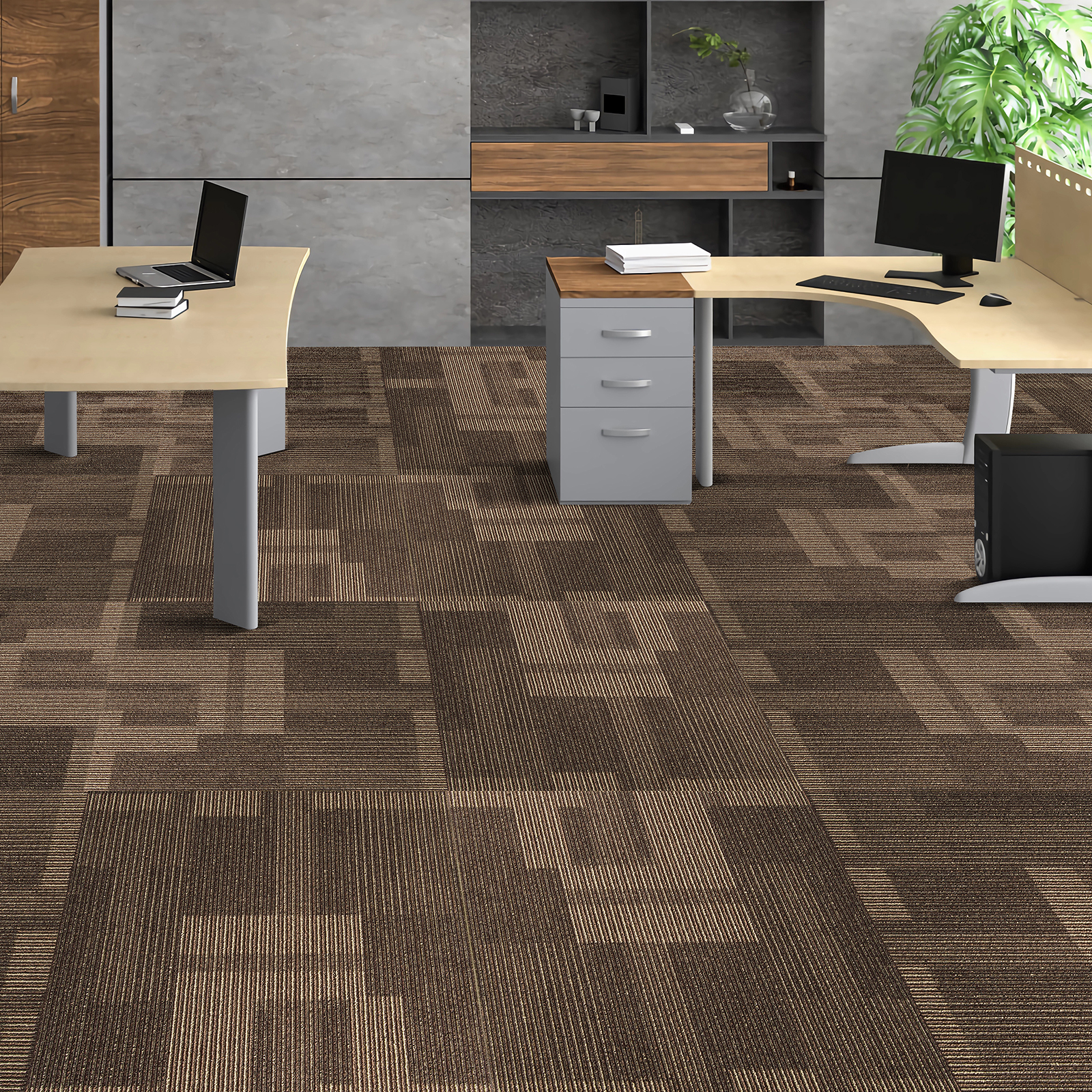 VEVOR Carpet Tile Floor 12/16/20/24 pcs Squares w/Padding Attached 20x20/24x24in - Picture 58 of 62