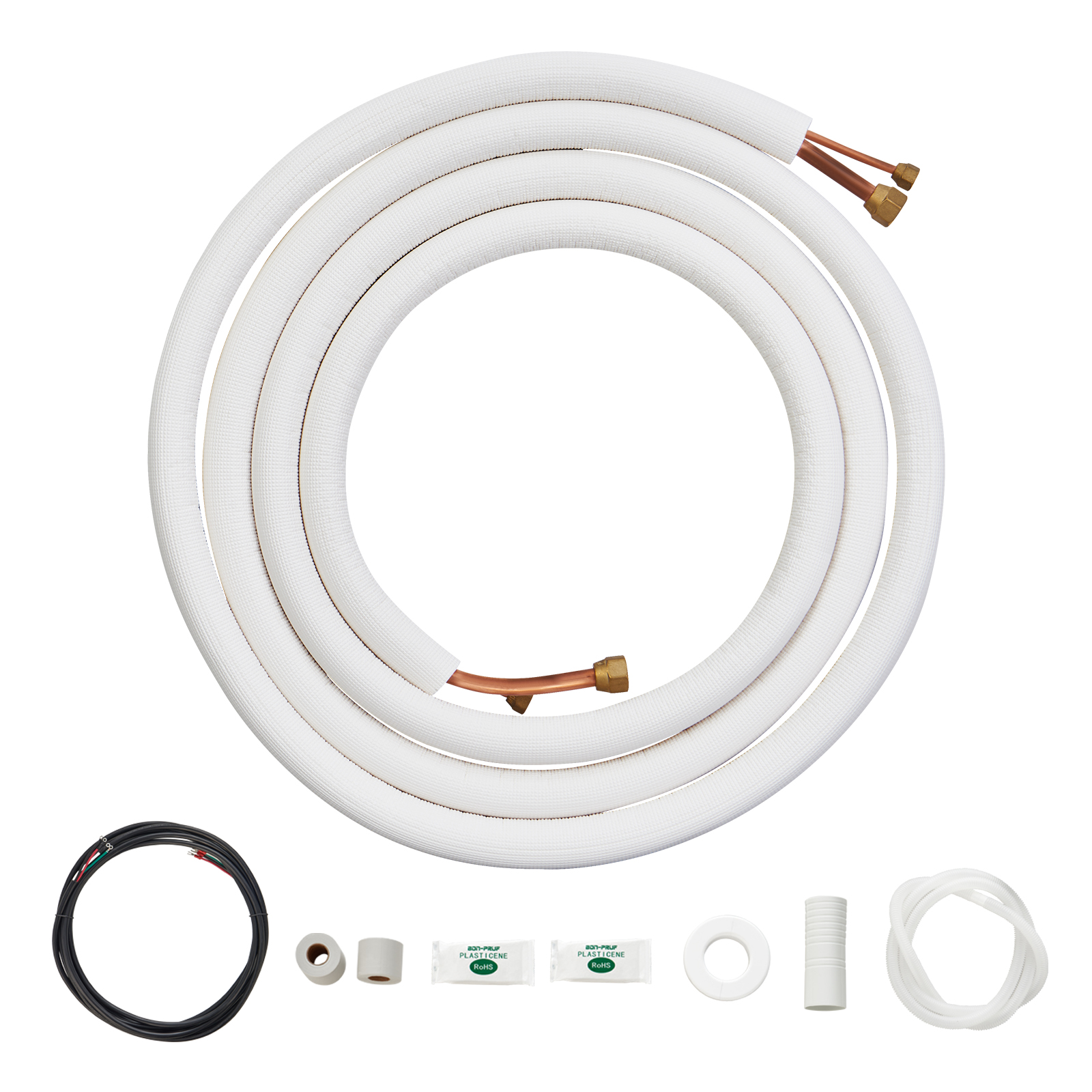 Mini Split Ductless Line Set Insulated Kit Copper Tubing AC 16/25/50ft - Picture 25 of 123