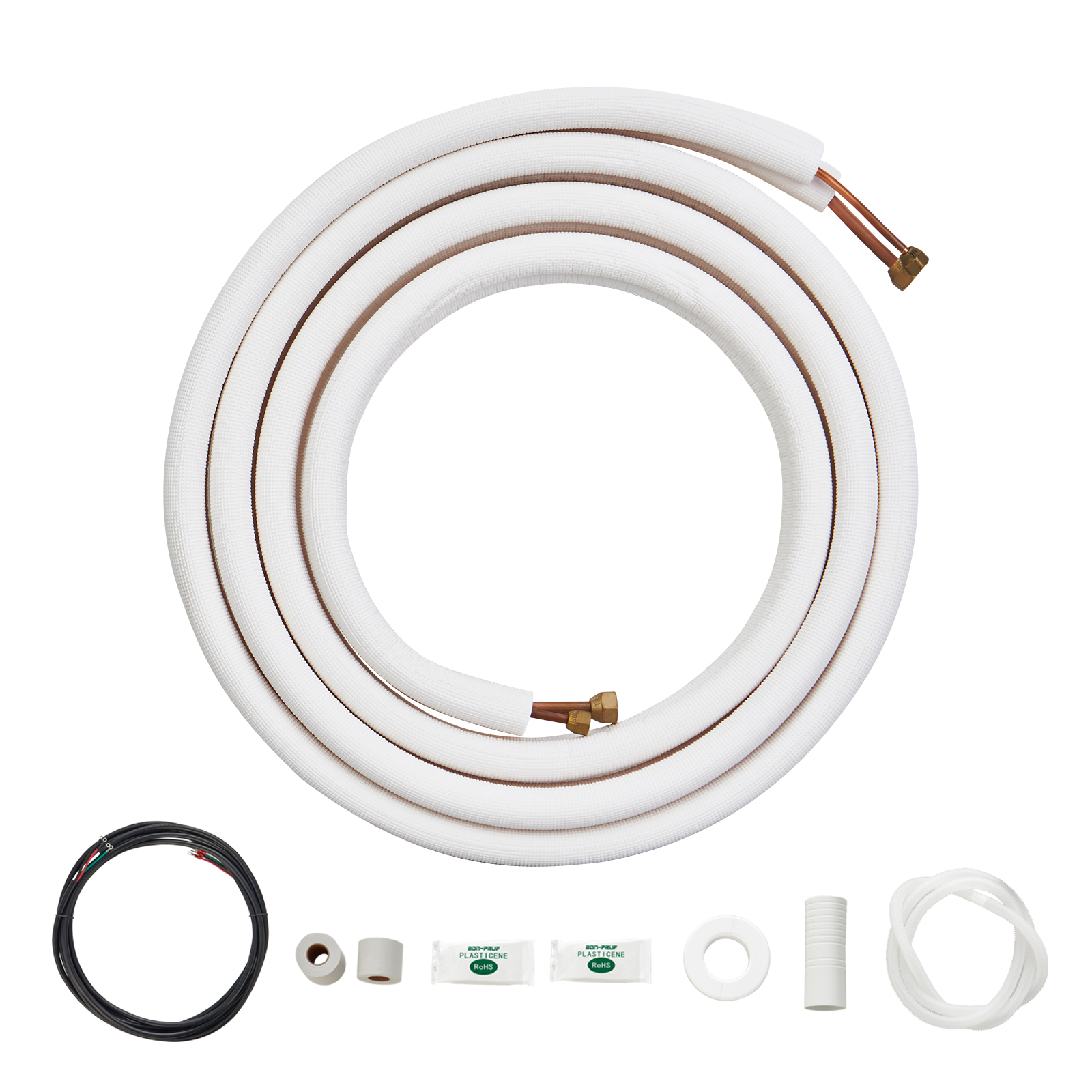 Mini Split Ductless Line Set Insulated Kit Copper Tubing AC 16/25/50ft - Picture 14 of 123