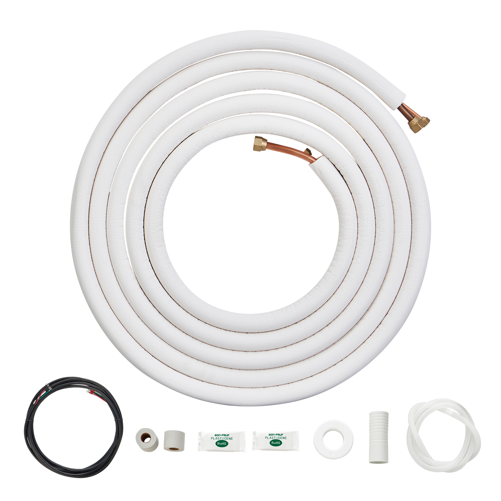 Mini Split Ductless Line Set Insulated Kit Copper Tubing AC 16/25/50ft - Picture 3 of 123