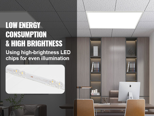 VEVOR 2 Pack 2x4FT LED Flat Panel Light, 6000LM 50W, Surface Mount LED ...