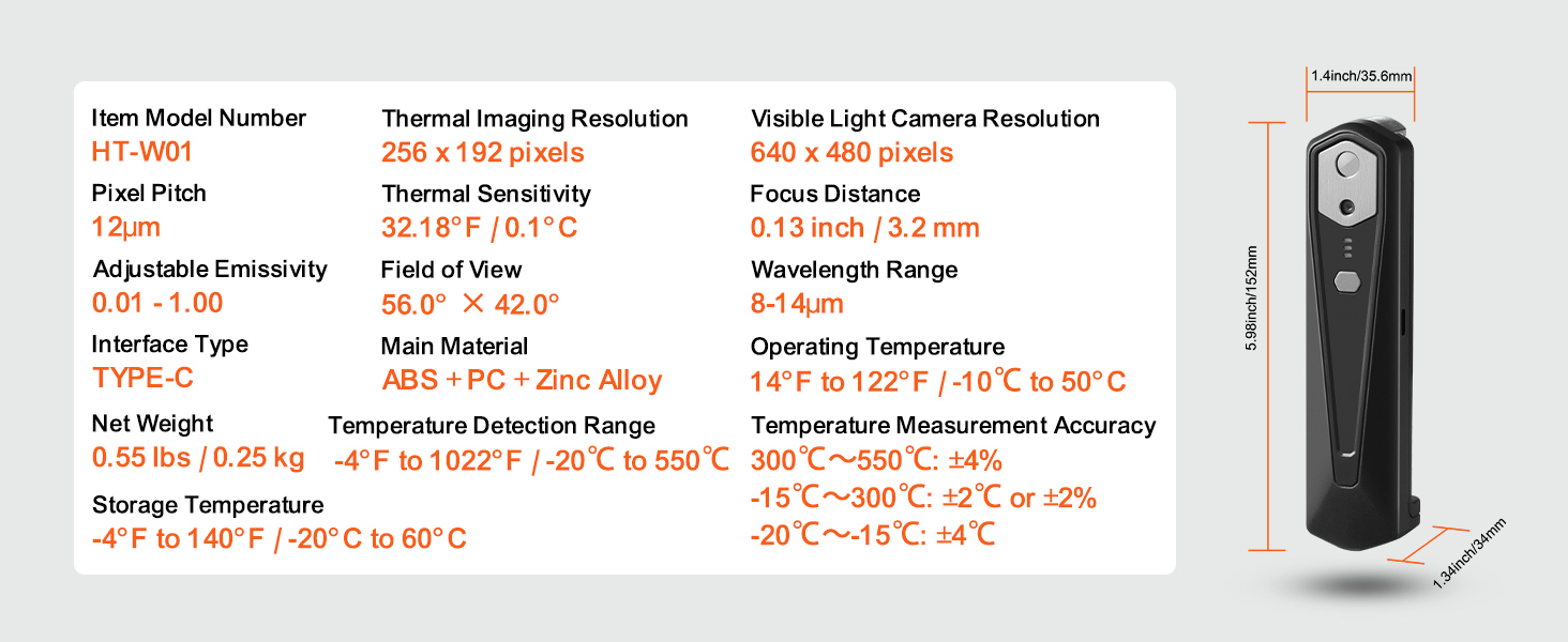 Portable handheld thermal imager