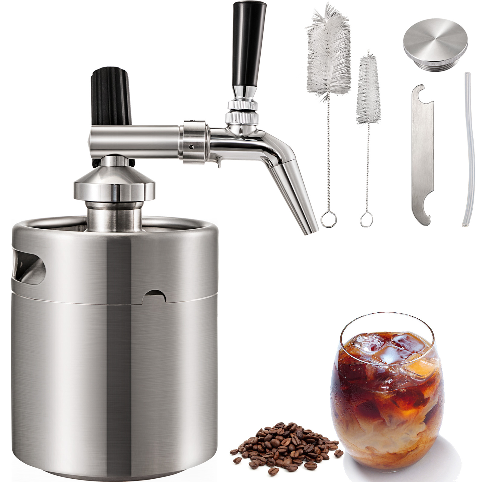 Cold　Nitro　67Oz　Cold　Steel　2L　With　Kit　Coffee　Maker　Keg　Portable　Home　Maker　VEVOR　Stainless　Maker　Portable　VEVOR　Coffee　VEVOR　Maker　Coffee　Nitro　Brew　System　Brew　Nitro　Coffee　Brew　Brushes　AU