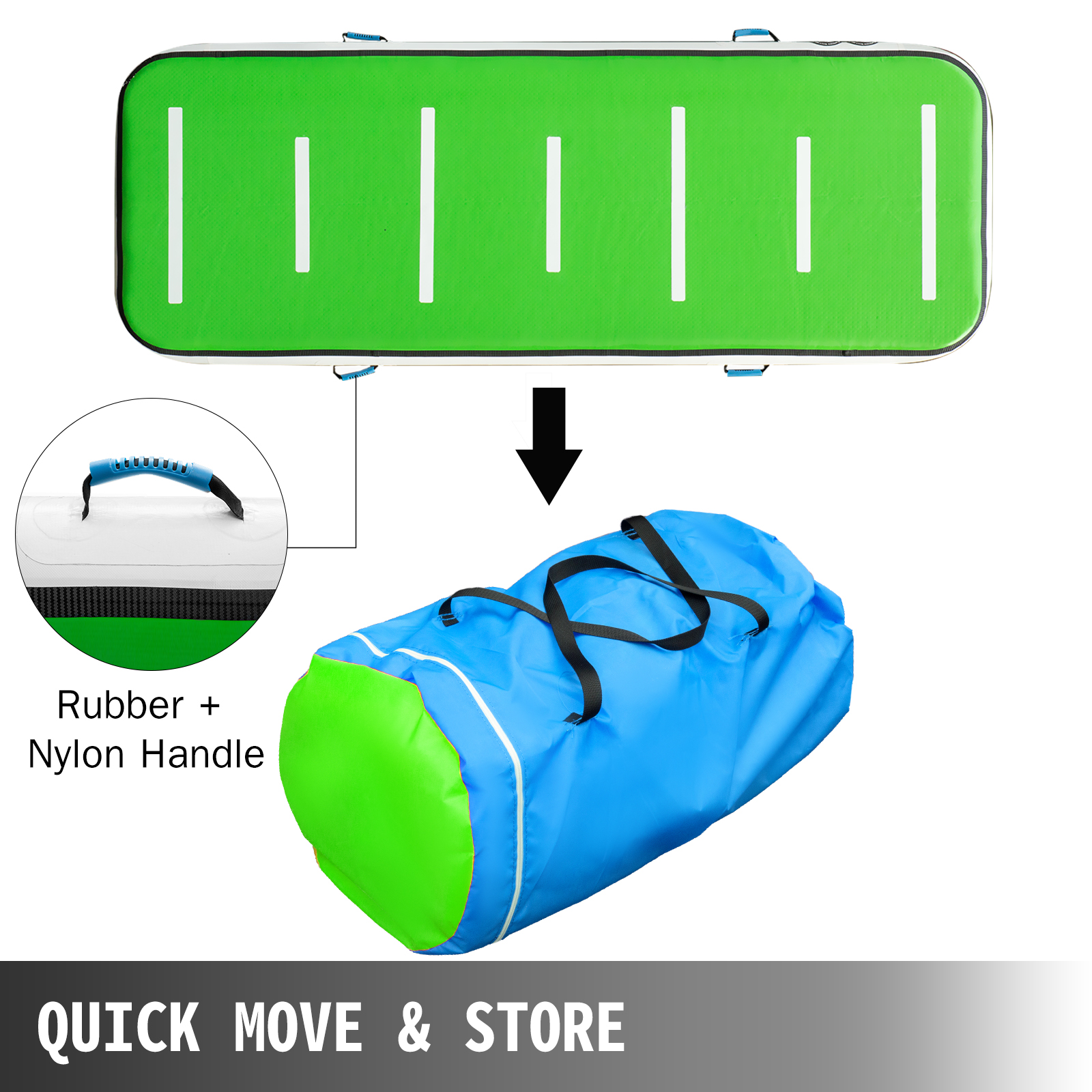 VEVOR 10ft Air Track Inflatable Air Tumble Track Air Track Tumbling Mat