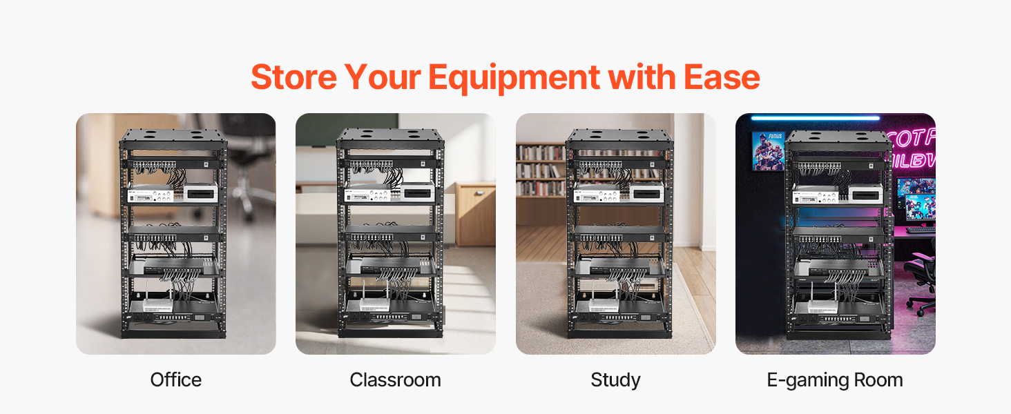 thumbnail interactive-video image 1 of Uimoso 20U Open Frame Server Rack – 4 Post Adjustable Depth 23-40 Inch, 19 Inch Mount 1 of 2