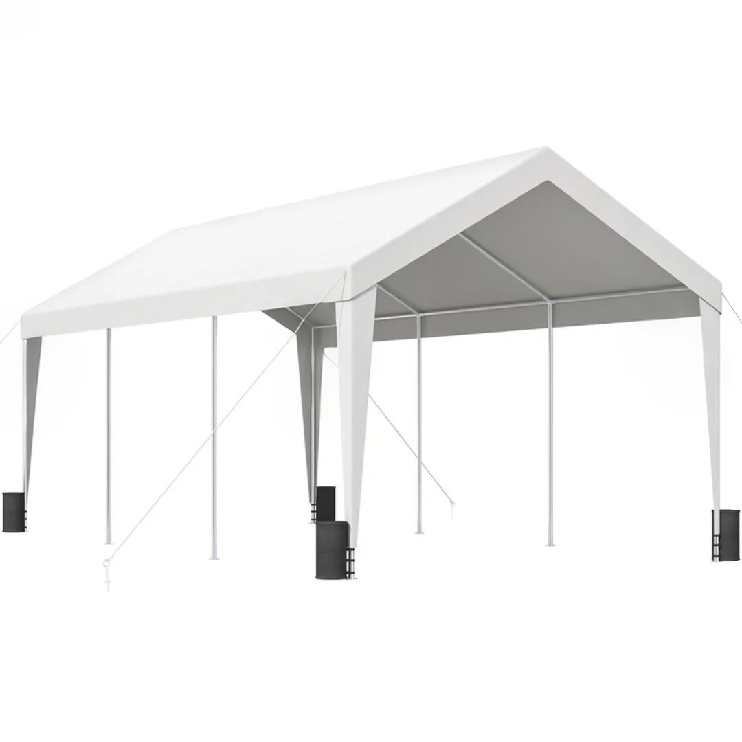 Carport Car Canopy Garage Shelter Tent 10/12x20FT 8 Legs Sidewalls&Windows - Picture 67 of 67