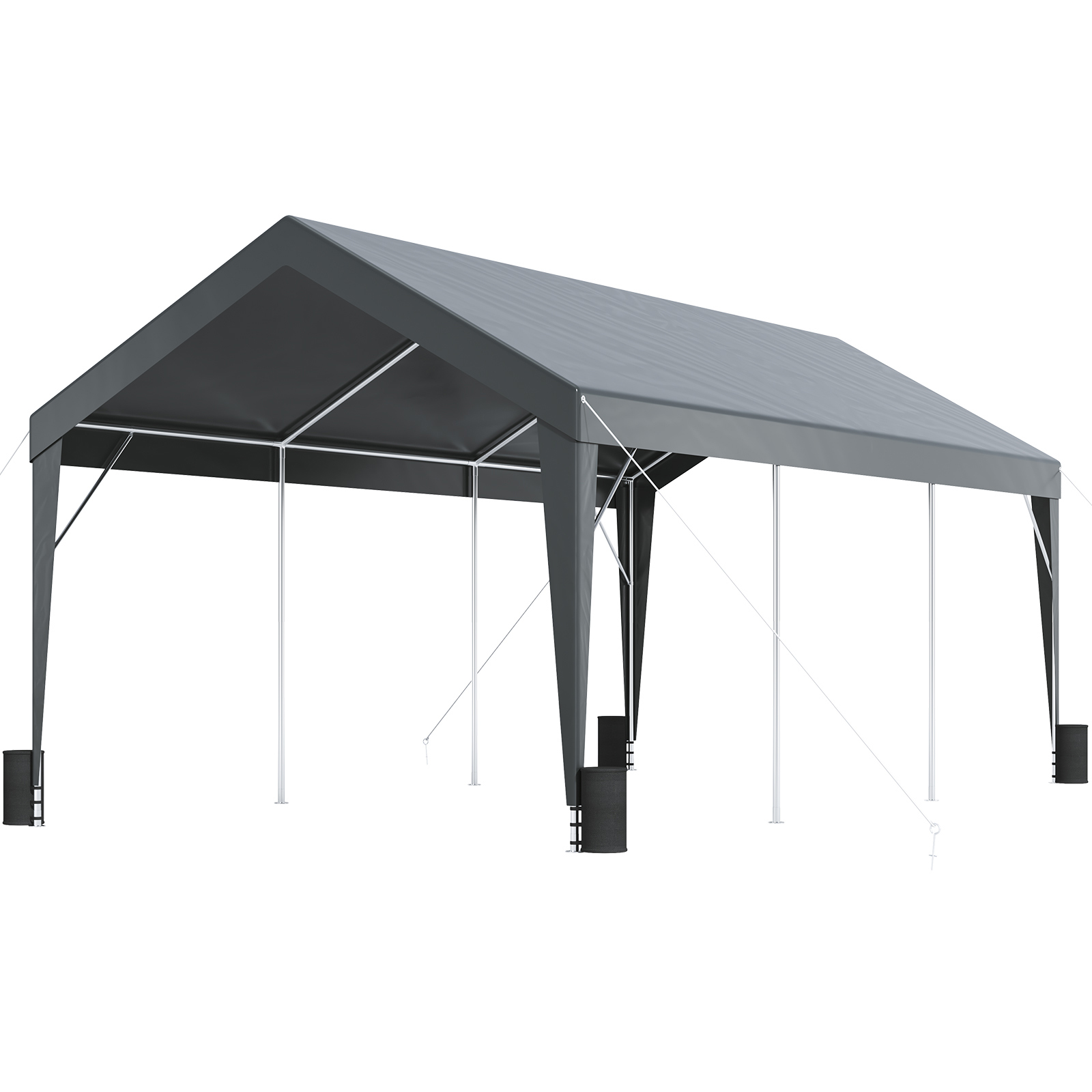 Carport Car Canopy Garage Shelter Tent 10/12x20FT 8 Legs Sidewalls&Windows - Picture 55 of 67