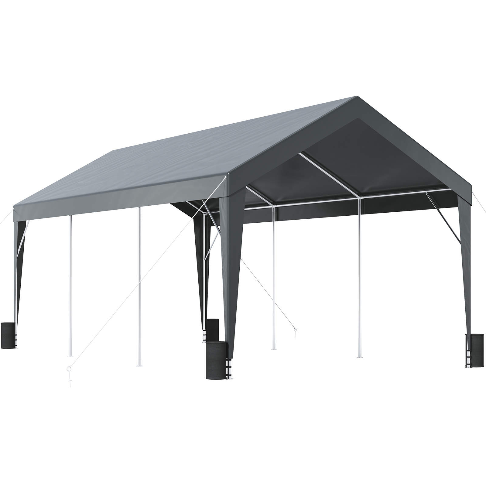 Carport Car Canopy Garage Shelter Tent 10/12x20FT 8 Legs Sidewalls&Windows - Picture 56 of 67
