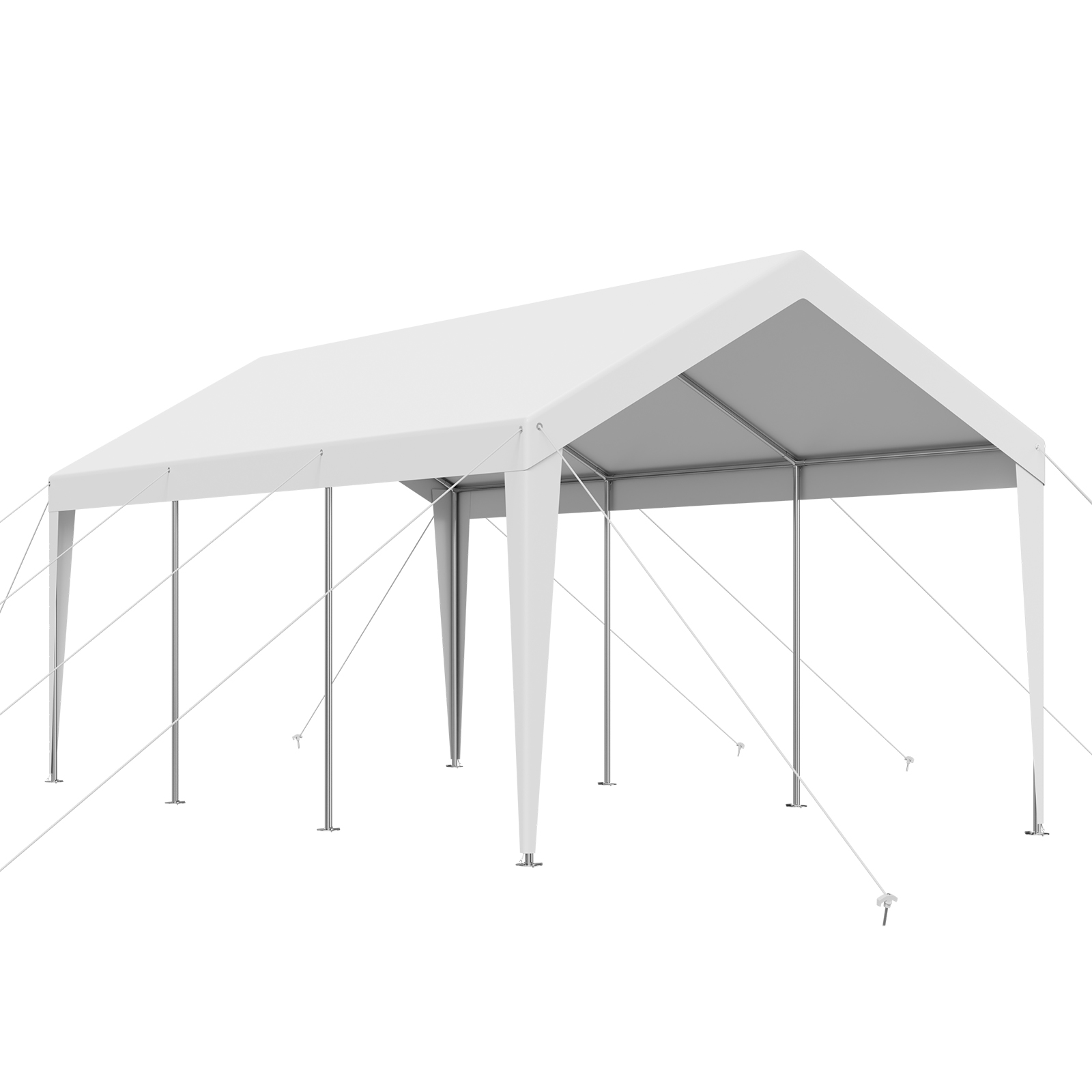 VEVOR 12x20 10x20FT Carport Canopy Heavy Duty w/ Side Doors Outdoor Car Shelter
