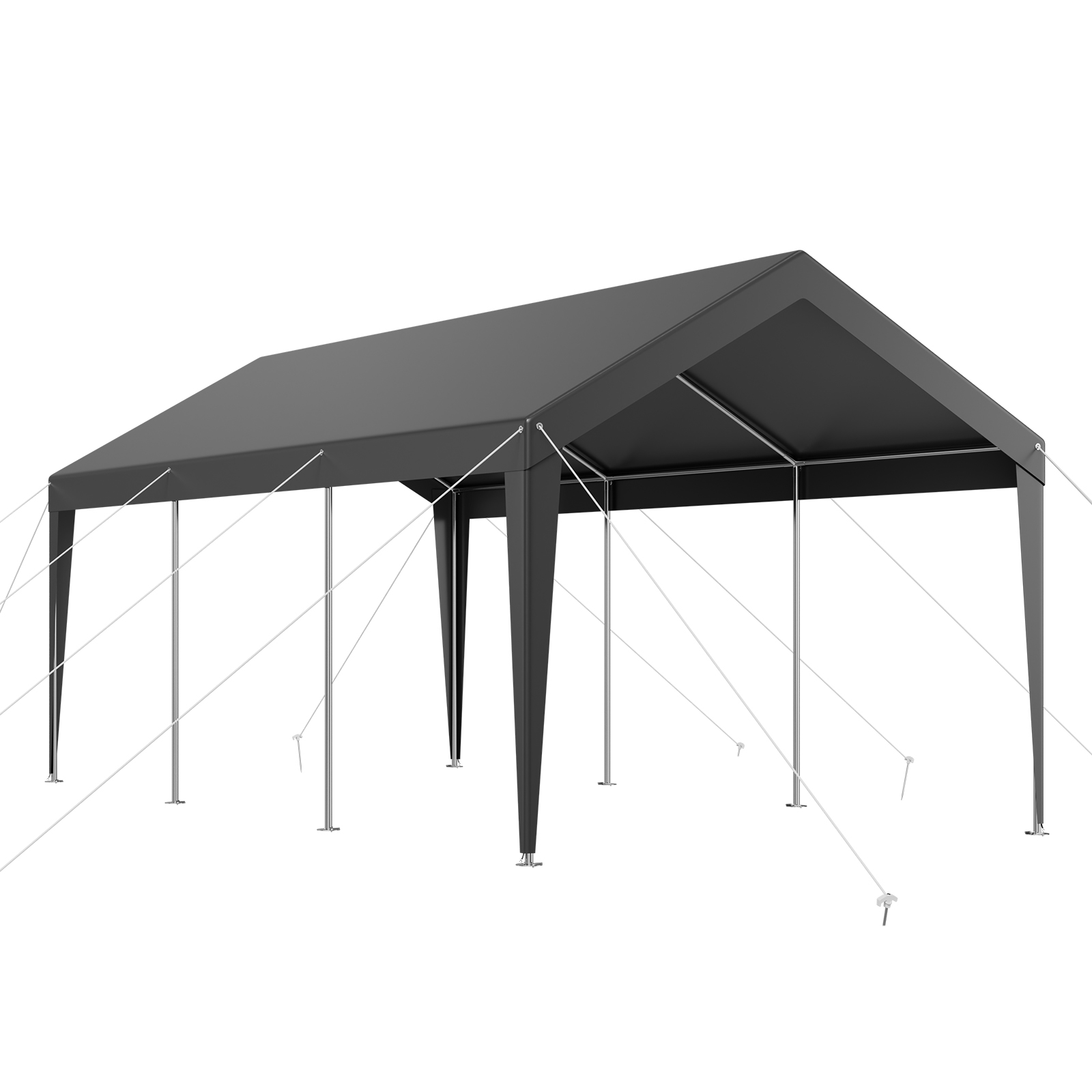 VEVOR 12x20 10x20FT Carport Canopy Heavy Duty w/ Side Doors Outdoor Car Shelter