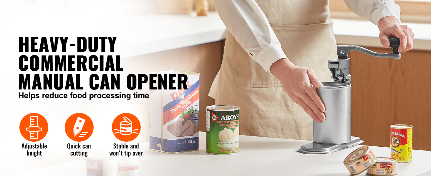 Manual can opener in use