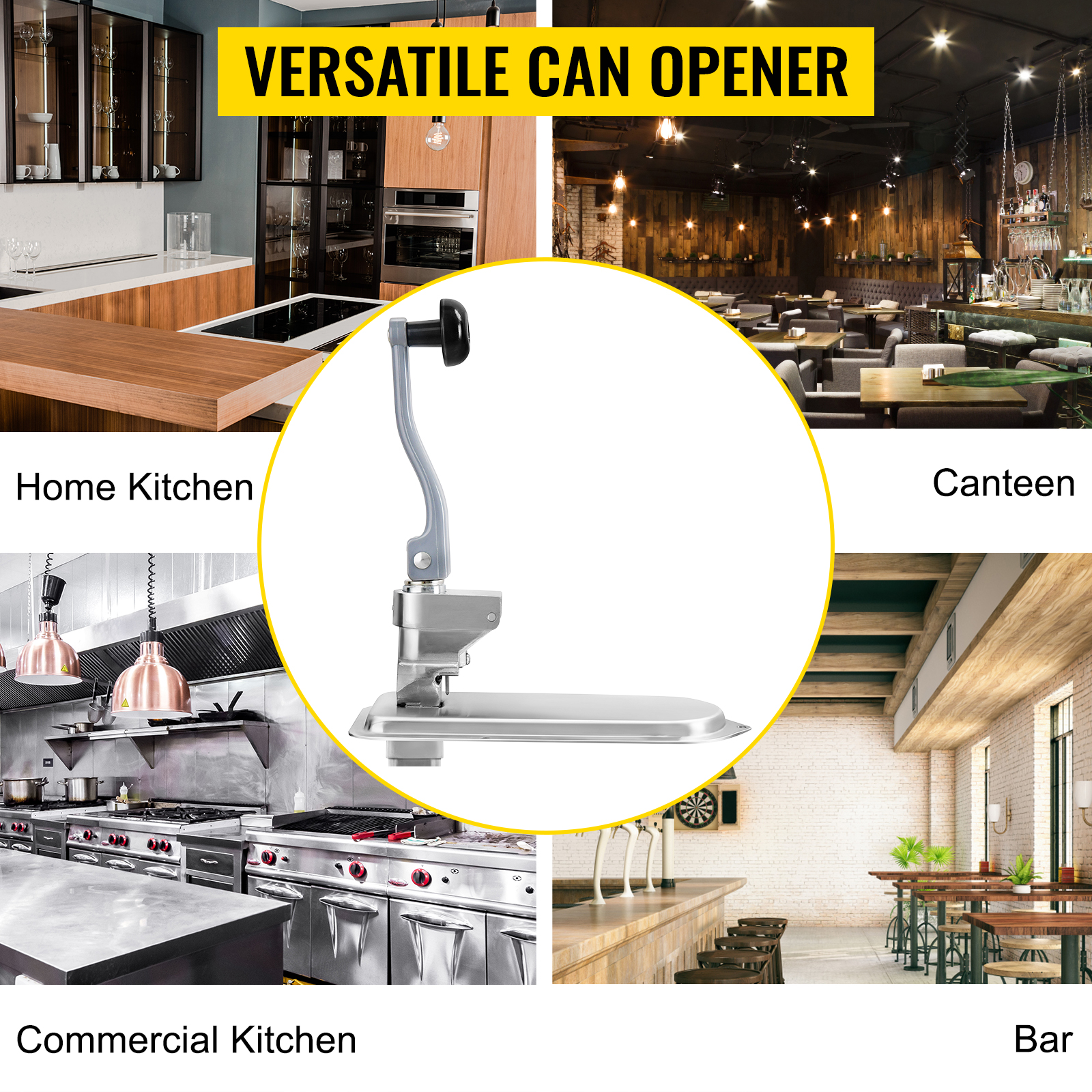 VEVOR Commercial Can Opener 15.7 in. Heavy Duty Manual Table Can Opener  Tabletop Can Opener for Restaurant Hotel Bar TSSDKGQ0000000001V0 - The Home