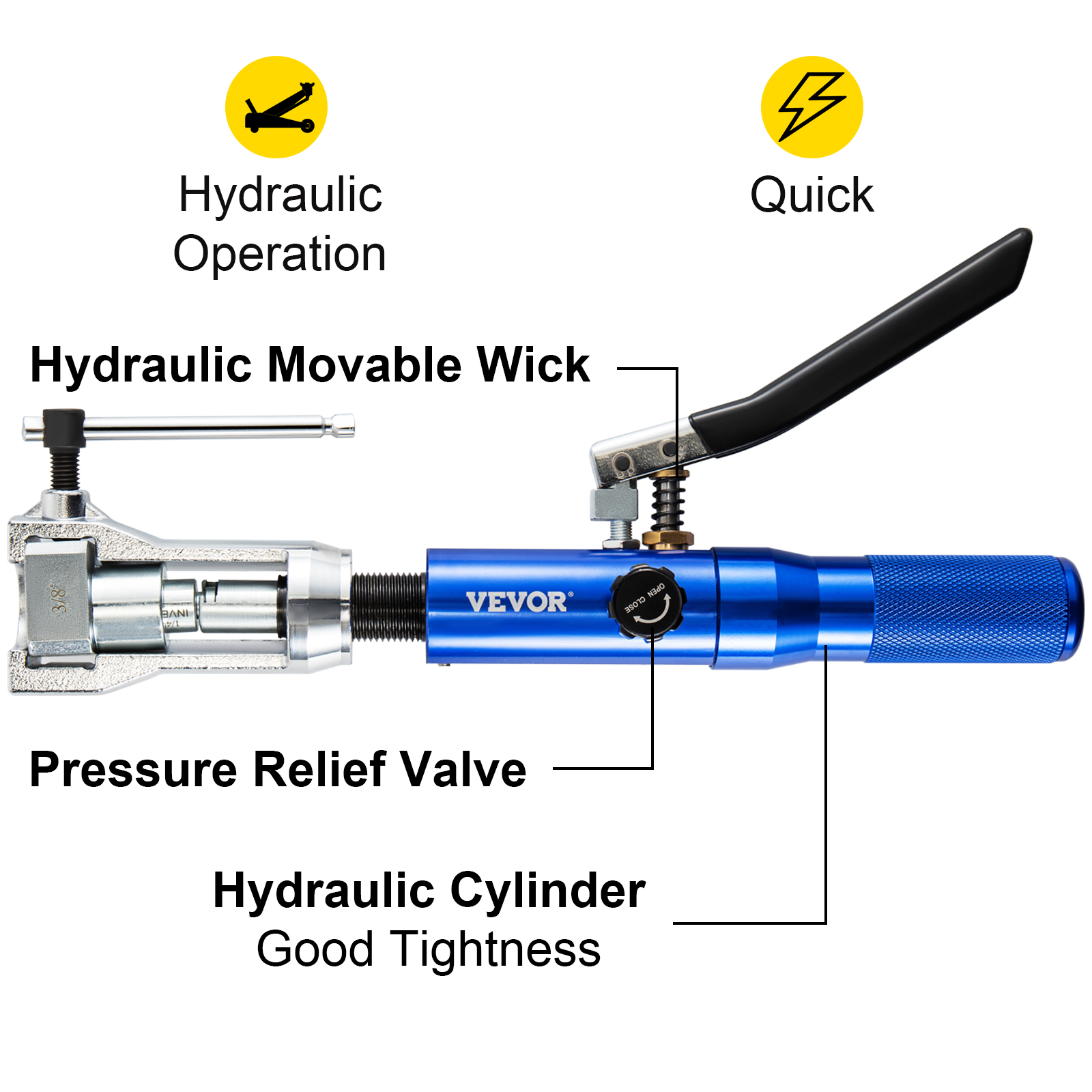 VEVOR Kit d'outils d'évasement hydraulique, outil d'évasement