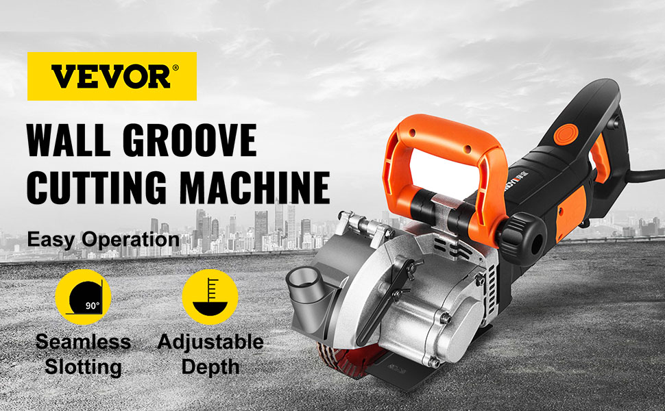 VEVOR 42mm Electric Wall Chaser Groove Cutting Machine Wall slotting machine  4800W VEVOR EU