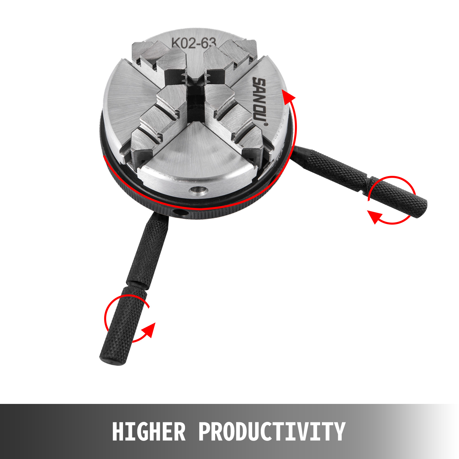 thumbnail image 2 of 4-Jaw Self-Centering Lathe Chuck For Woodworking & Metalworking – K02-63 Model – Secure Clamping & High Accuracy 2 of 14