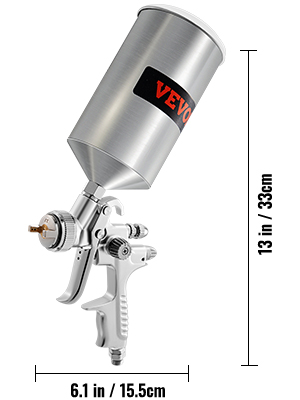 VEVOR HVLP Auto Paint Air Spray Gun Kit Gravity Feed Car Primer 1.3/1.7mm Nozzle