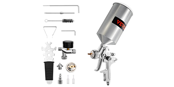 VEVOR HVLP Auto Paint Air Spray Gun Kit Gravity Feed Car Primer 1.3/1.7mm Nozzle