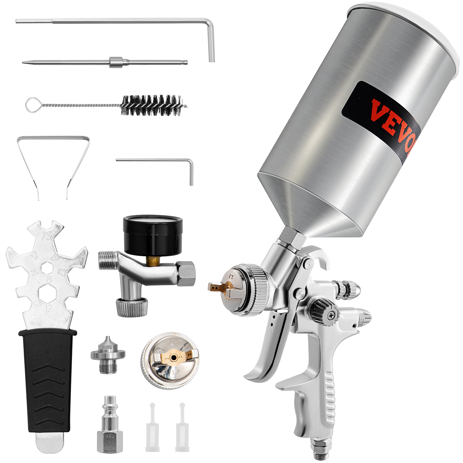 Air Spray Gun Cleaning Kit for Air Brushes Suction Gravity Feed
