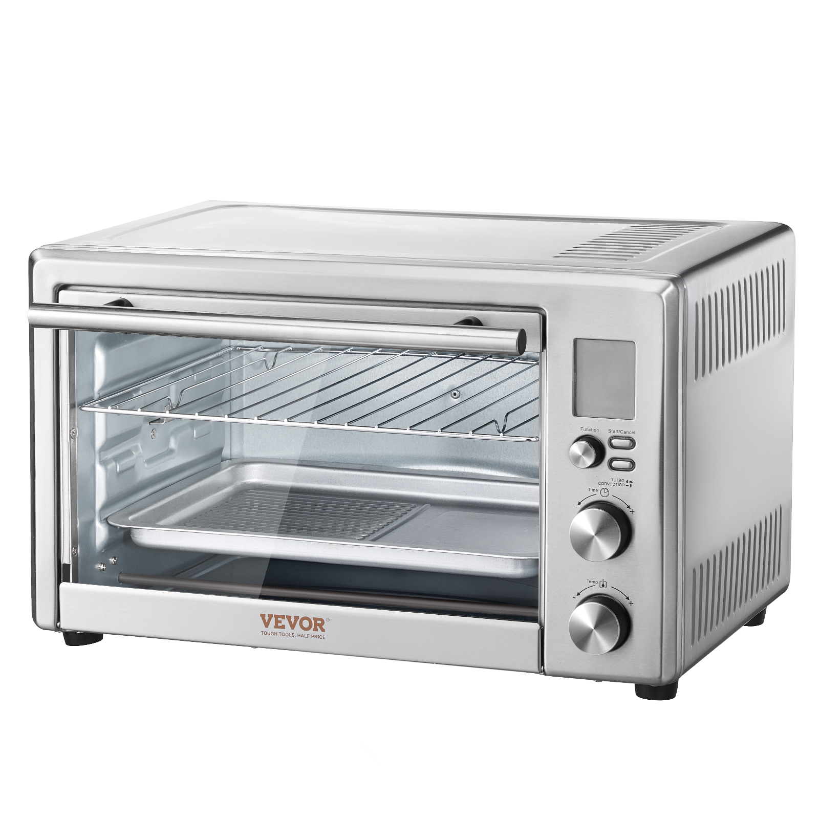 Stainless Steel Air Fryer Toaster Oven with Convection and Steam Cooking
