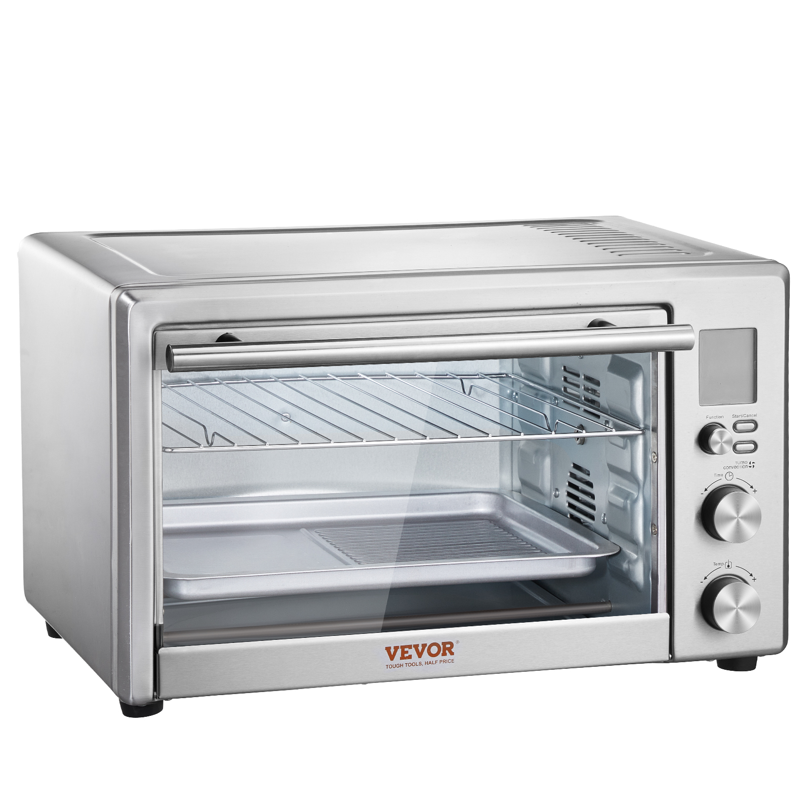 Stainless Steel Air Fryer Toaster Oven with Convection and Steam Cooking