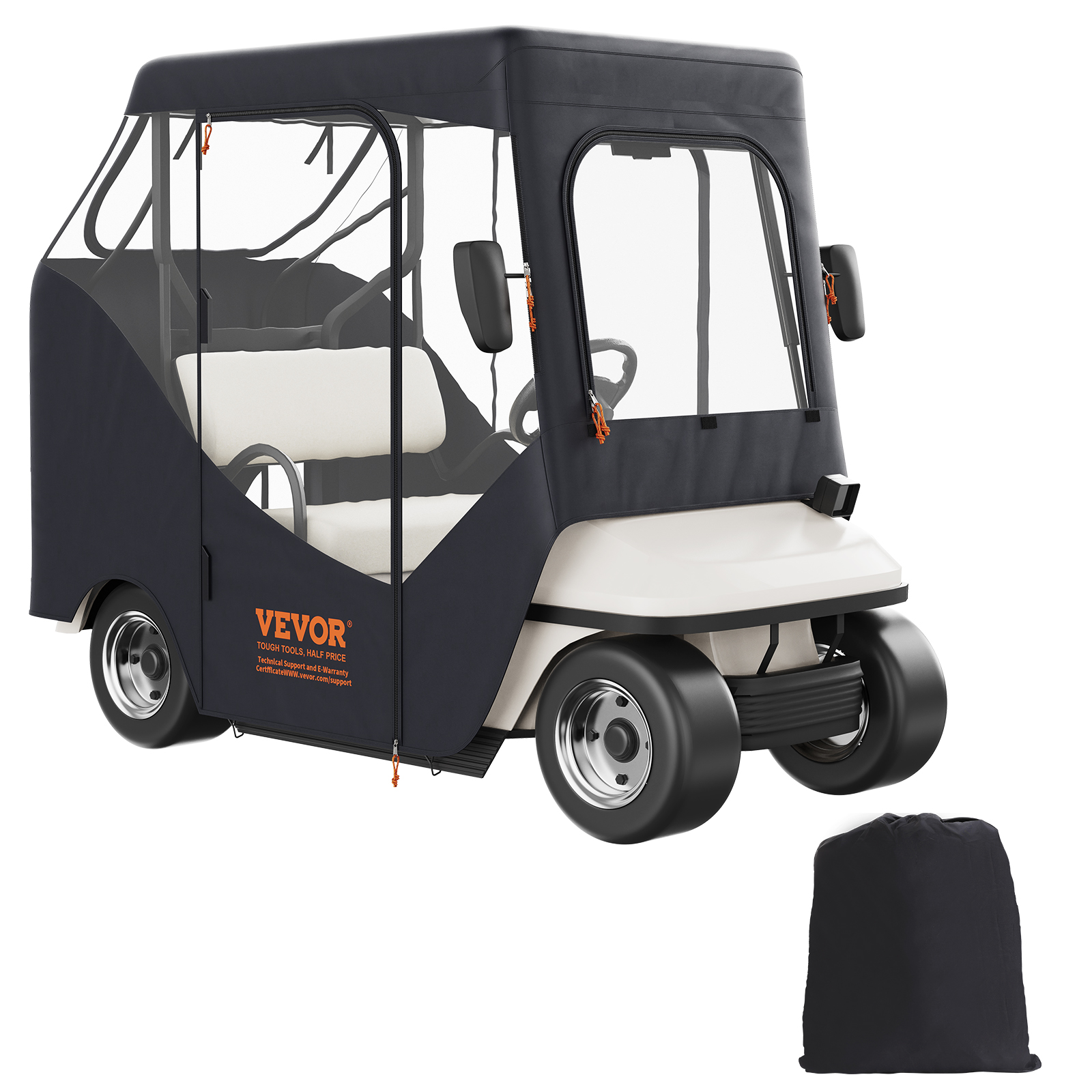 4/2 Passenger Golf Cart Cover 600D/420D Polyester Waterproof Cover - Picture 27 of 62