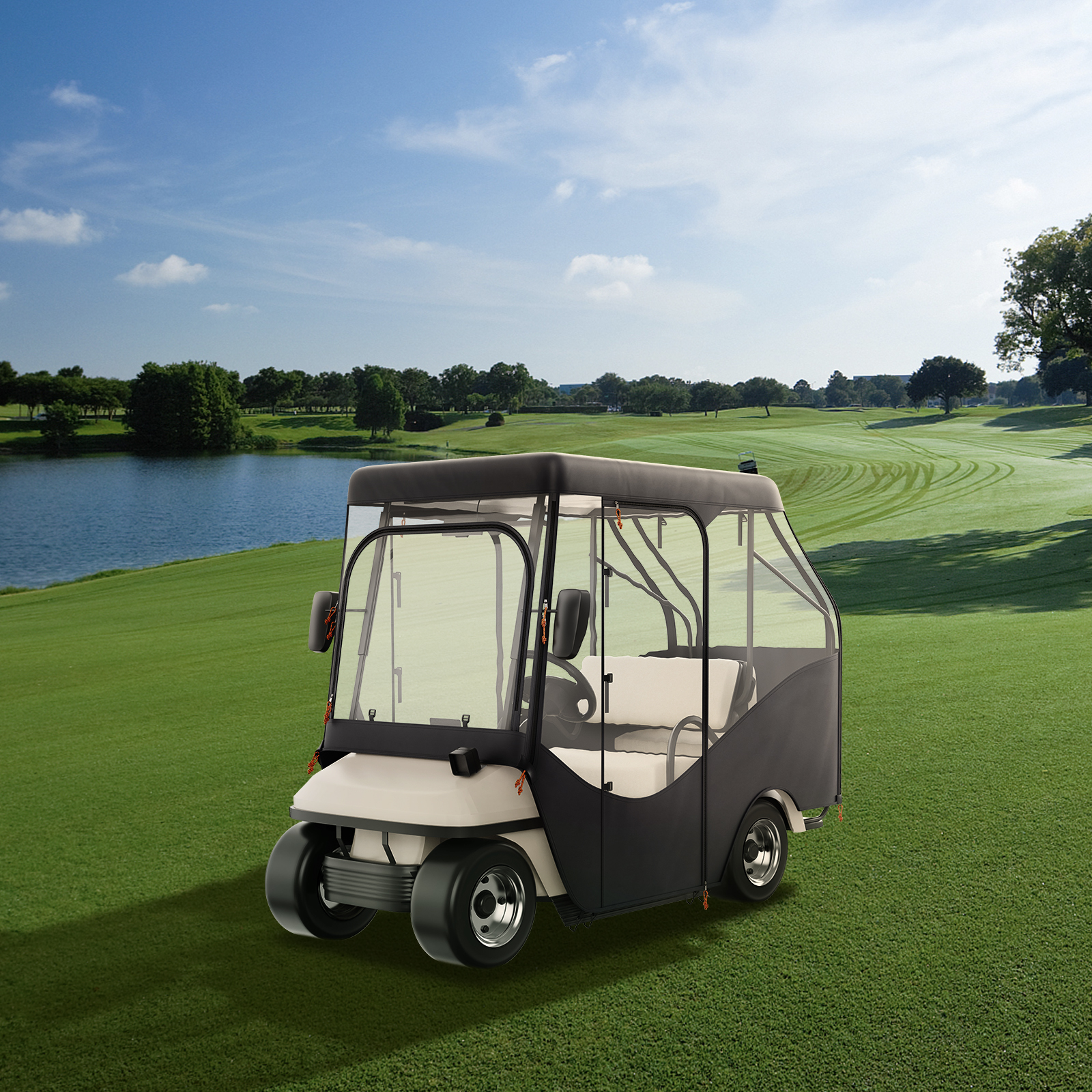 4/2 Passenger Golf Cart Cover 600D/420D Polyester Waterproof Cover - Picture 58 of 62