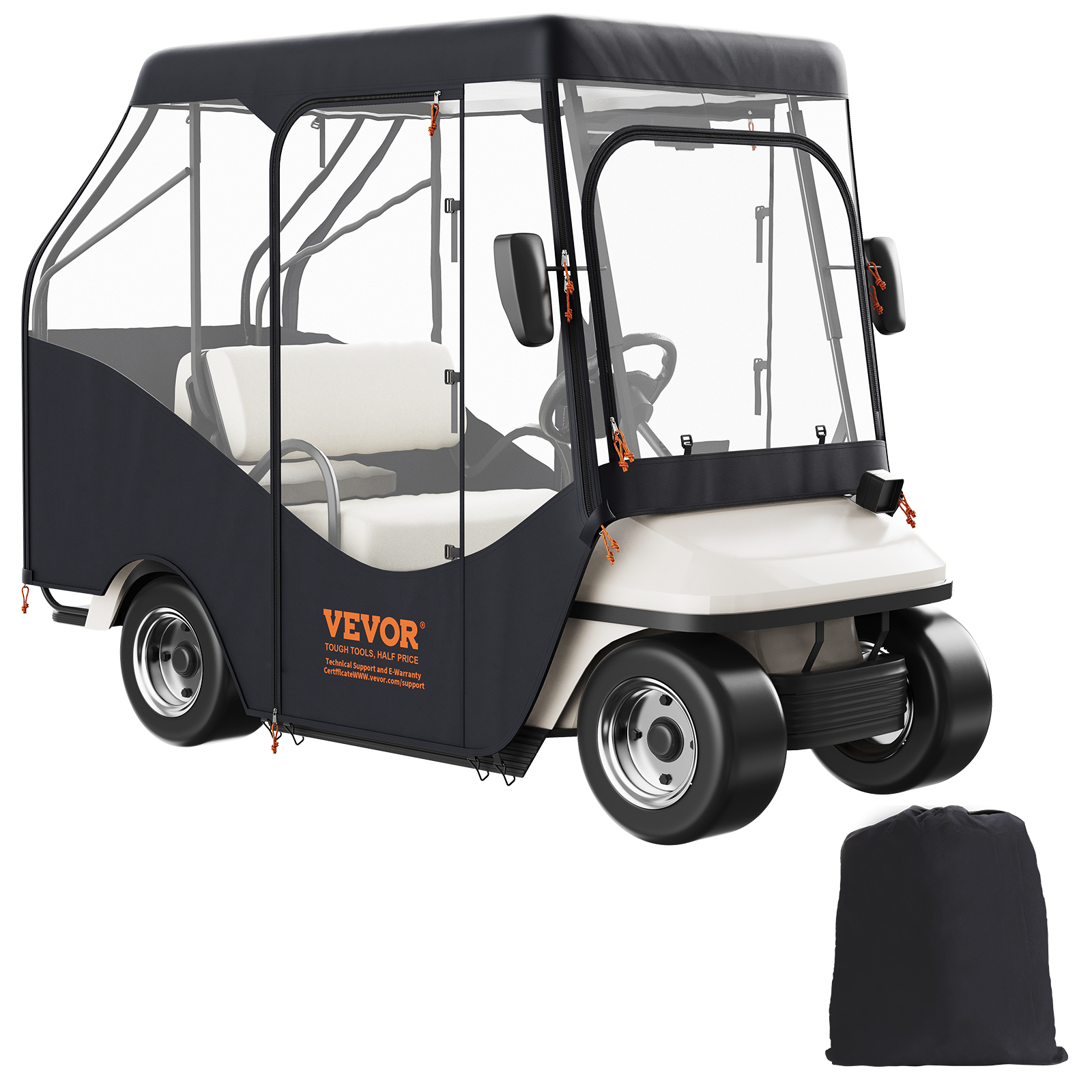 4/2 Passenger Golf Cart Cover 600D/420D Polyester Waterproof Cover - Picture 51 of 62