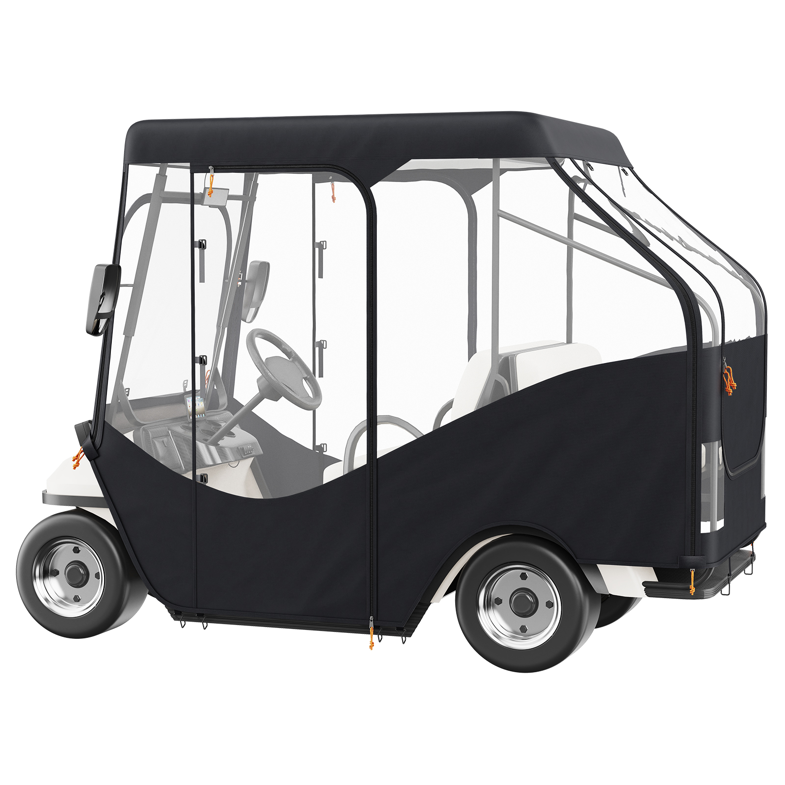4/2 Passenger Golf Cart Cover 600D/420D Polyester Waterproof Cover - Picture 59 of 62