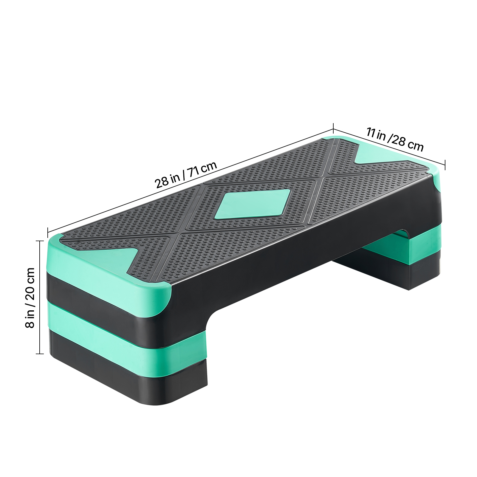 Uimoso Adjustable Aerobic Step Platform with 4 Risers for Fitness Workouts