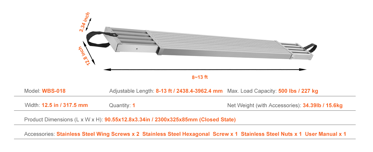 Aluminum Work Plank A100 1.11w