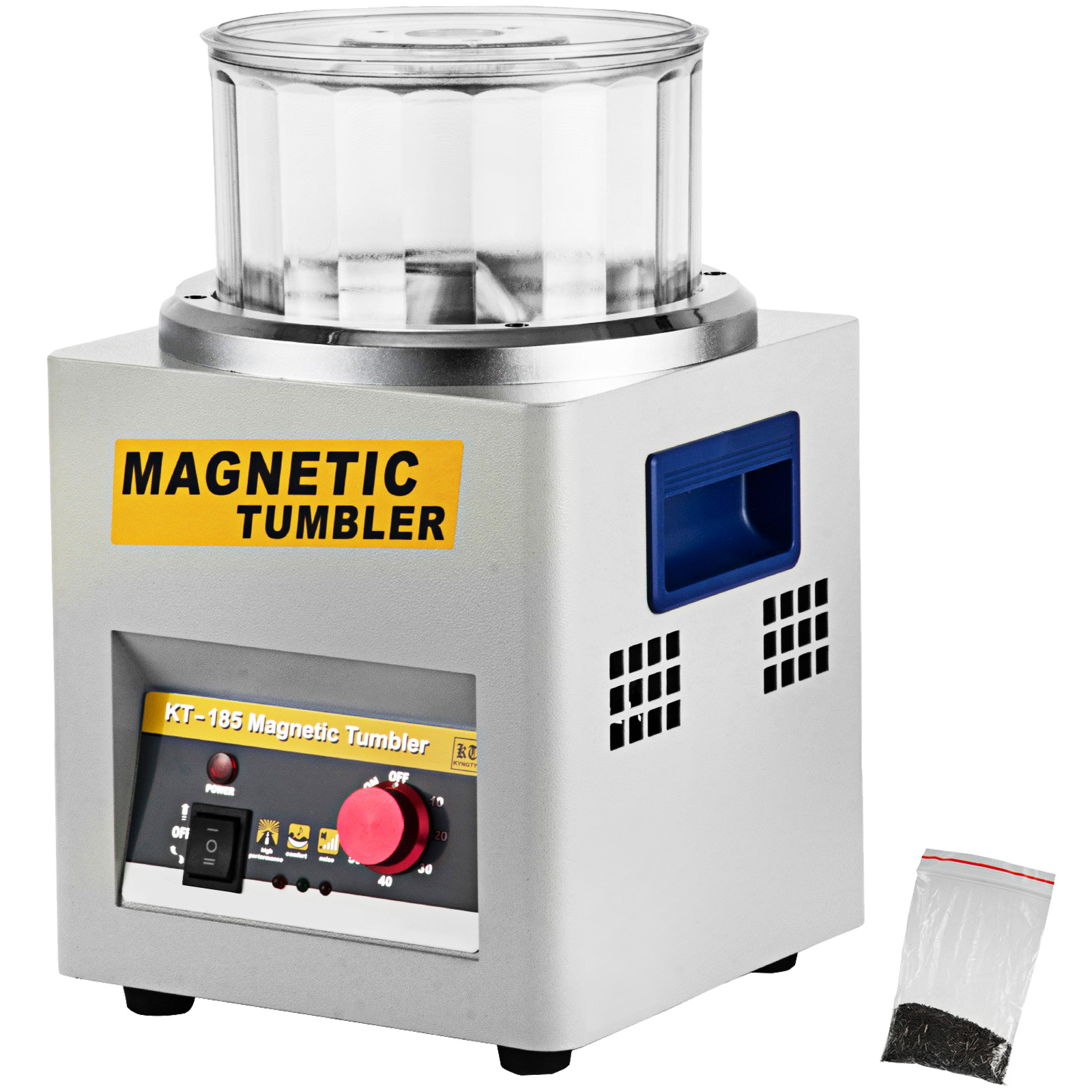 Happybuy Magnetic Tumbler 180mm Jewelry Polisher Tumbler 2000 RPM Kt-185 Jewelry Polisher Finisher