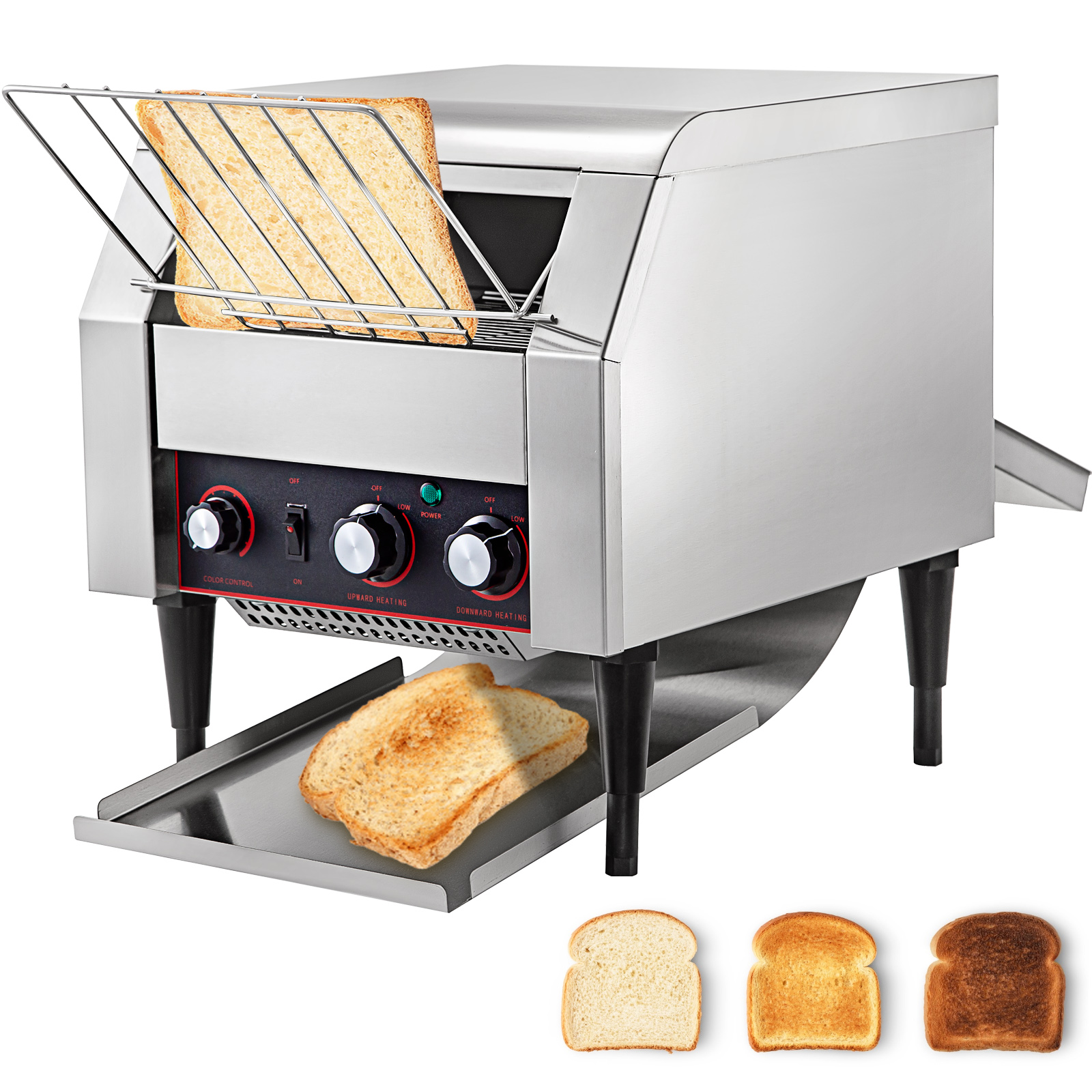 Tostadora, tostadora de acero inoxidable de 60 Hz, 2 rebanadas para pan