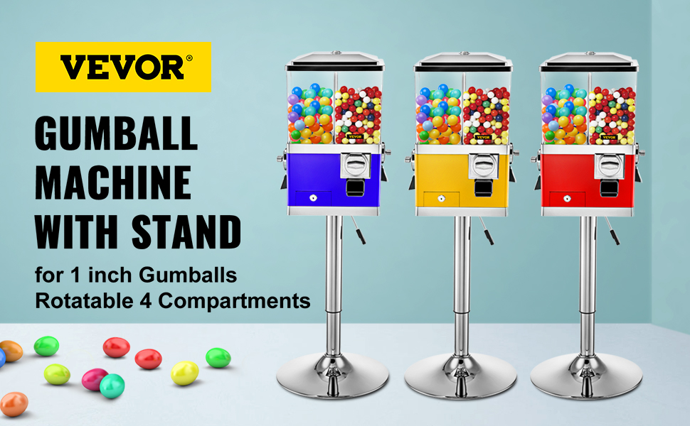 50 Original Bubble Gum Machines w/ Stands