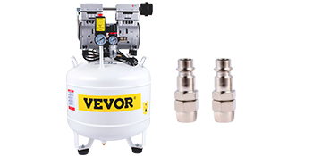 VEVOR VEVOR Compresor de Aire 750W 220V Compresor Silencioso con Tanque  35L/7,7 Galones Compresor de Aire sin Aceite 8Bar/115PSI Compresor de Aire  Portátil 1440RPM 5,9CFM para Herramienta Neumática