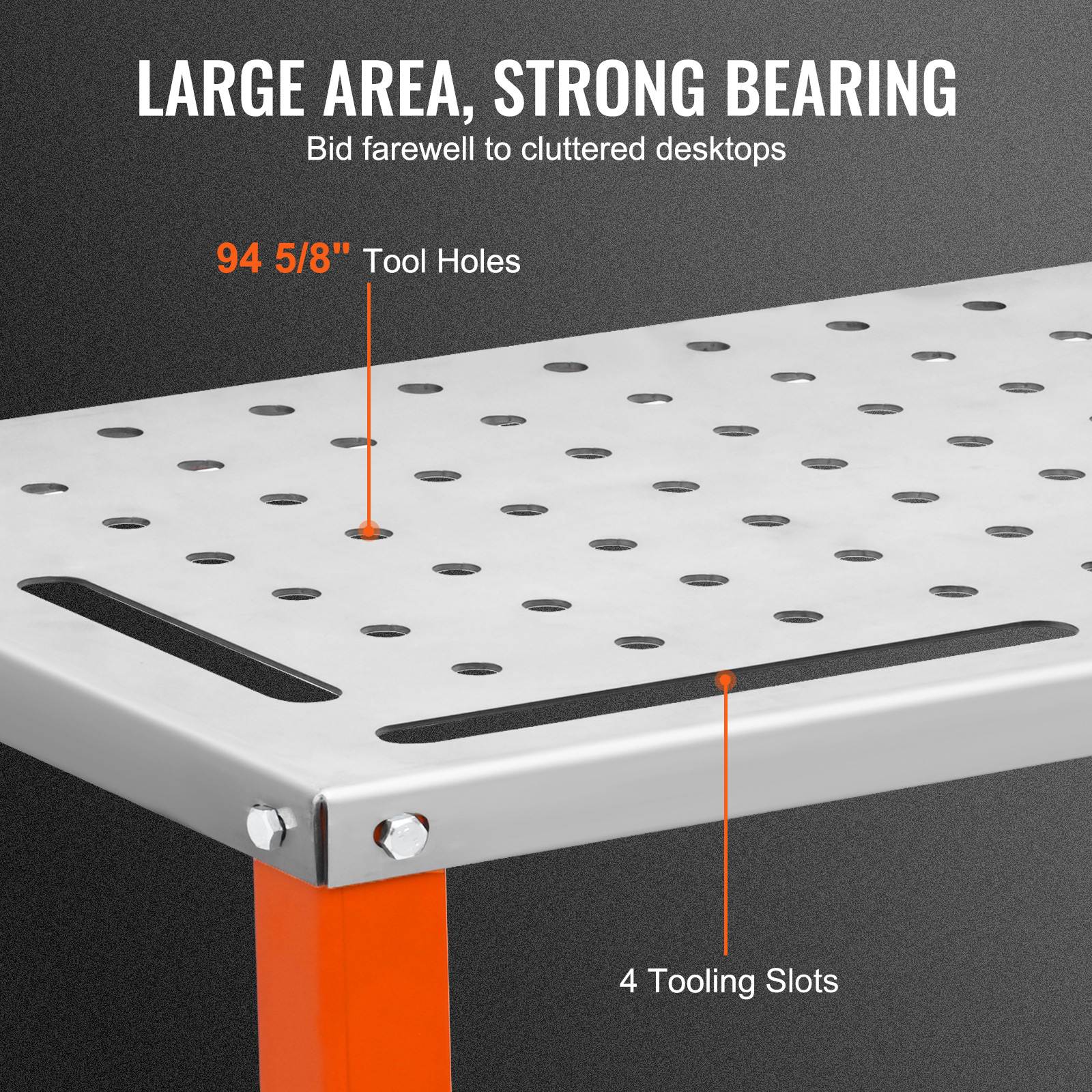 VEVOR 36"x18" Welding Table 1200lbs Load Capacity Steel Welding Workbench Table