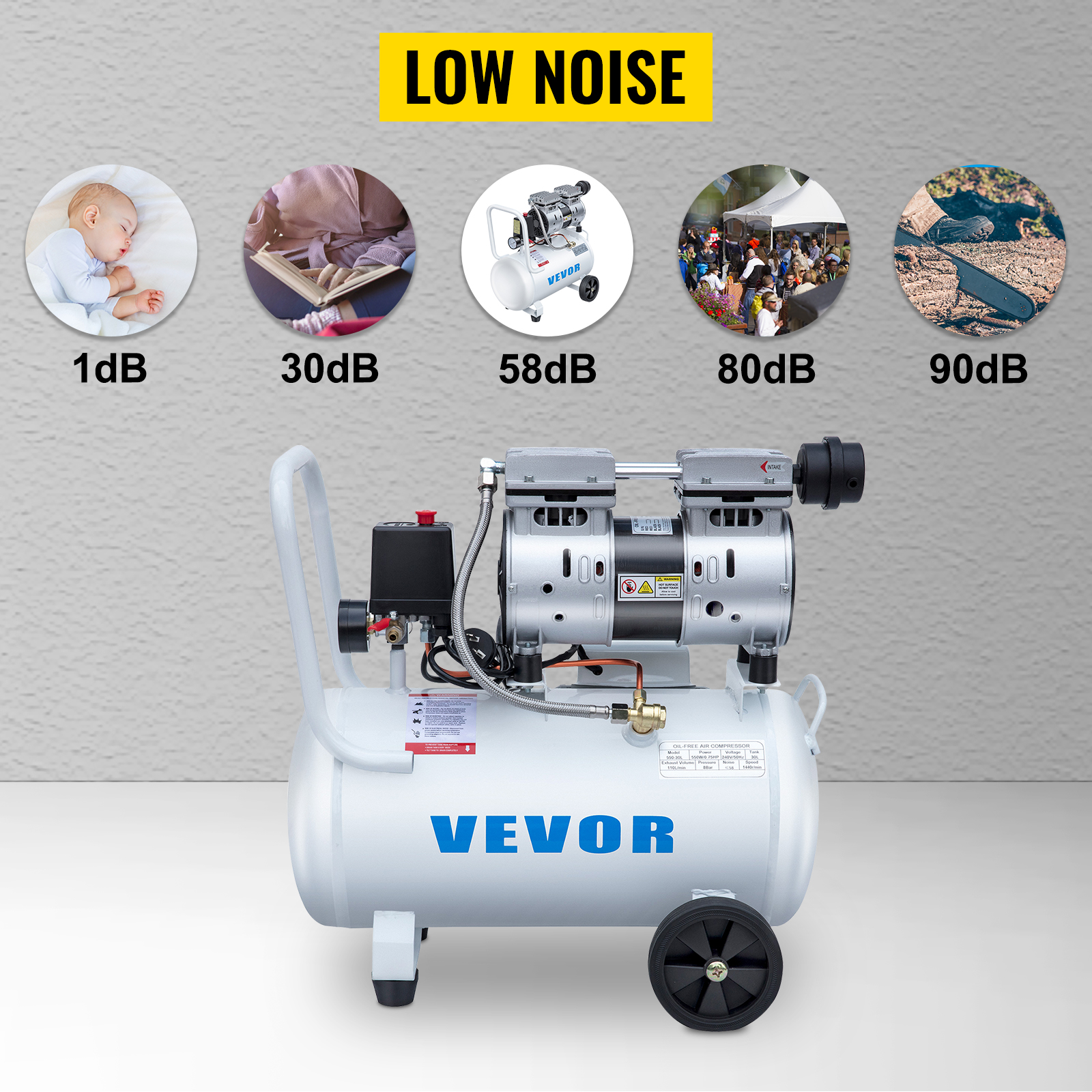 Oil Free,Air Compressor,30L