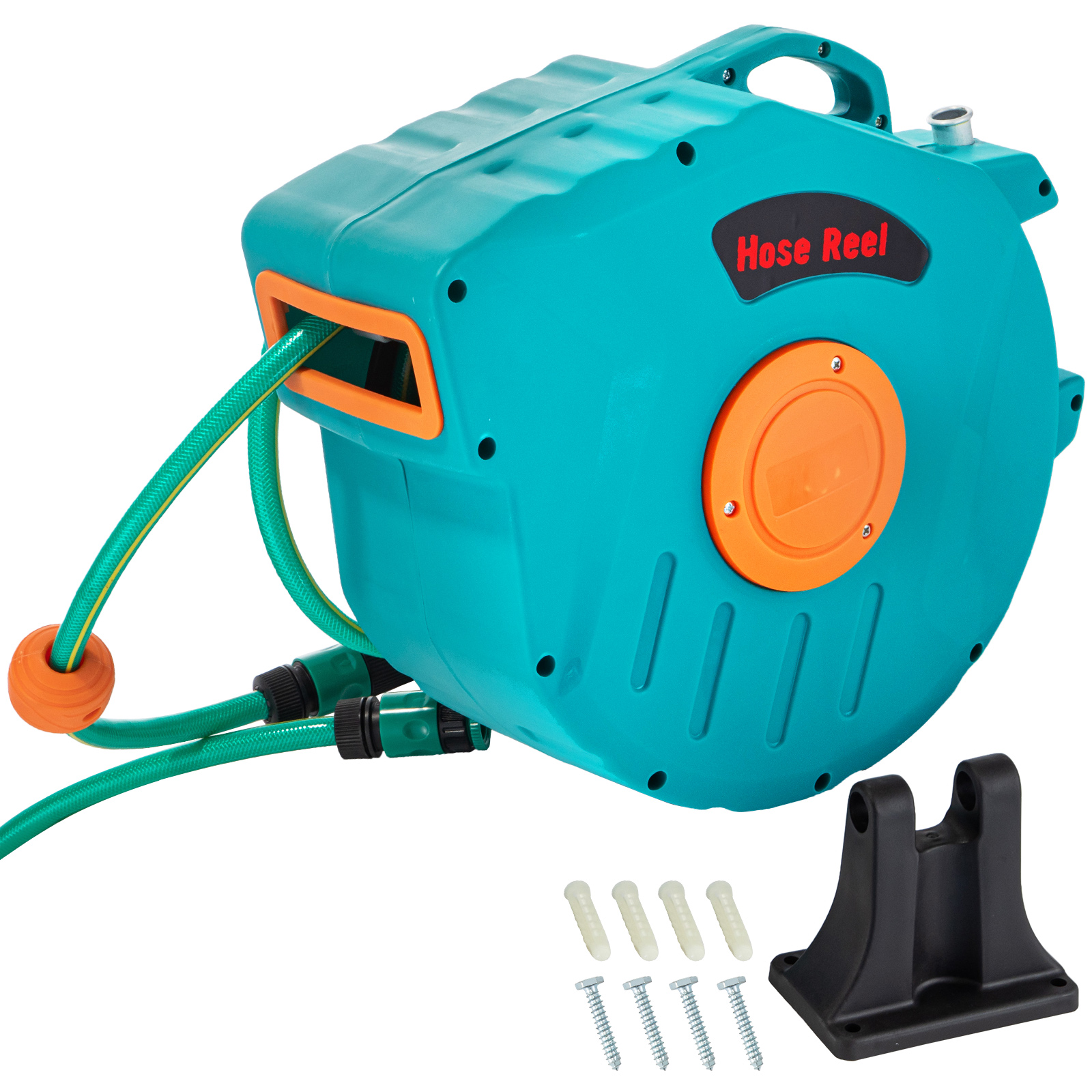 VEVOR Retractable Water Hose Reel Auto Rewind 20m Wall Mounted Commercial  Spray Tool