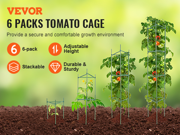 6 Packs Tomato Cages for Garden 48