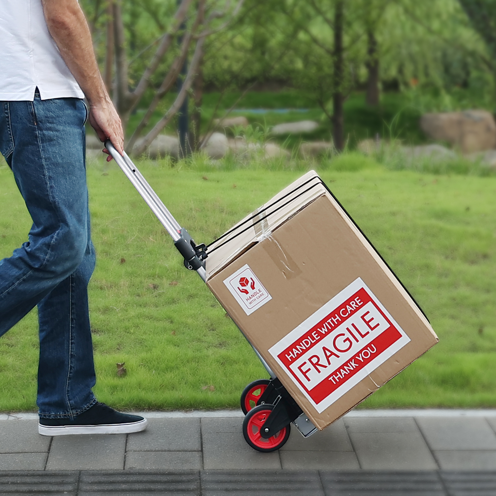 VEVOR Folding Hand Truck Aluminum Luggage Trolley Cart Dolly 176 / 309 / 275 lbs - Bild 9 von 37