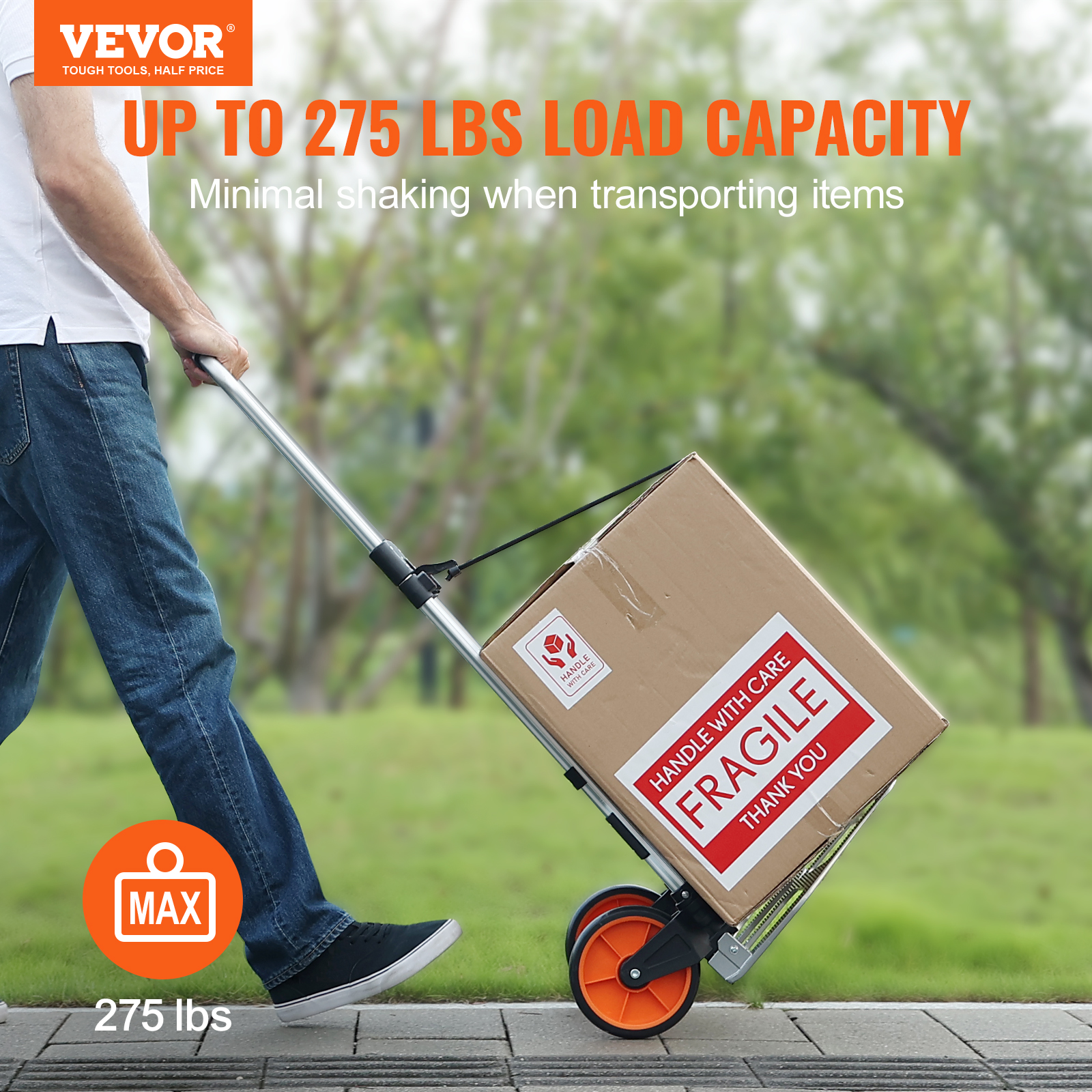 VEVOR Folding Hand Truck Aluminum Luggage Trolley Cart Dolly 176 / 309 / 275 lbs - Bild 27 von 37