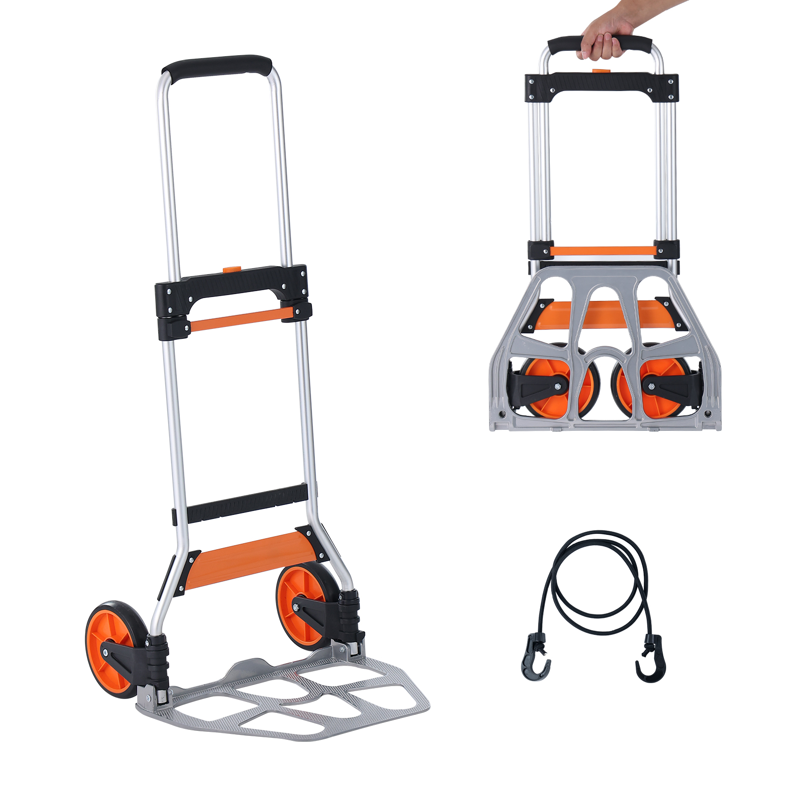 VEVOR Folding Hand Truck Aluminum Luggage Trolley Cart Dolly 176 / 309 / 275 lbs - Bild 26 von 37