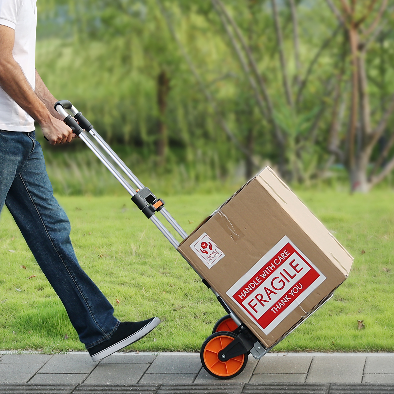 VEVOR Folding Hand Truck Aluminum Luggage Trolley Cart Dolly 176 / 309 / 275 lbs - Bild 21 von 37