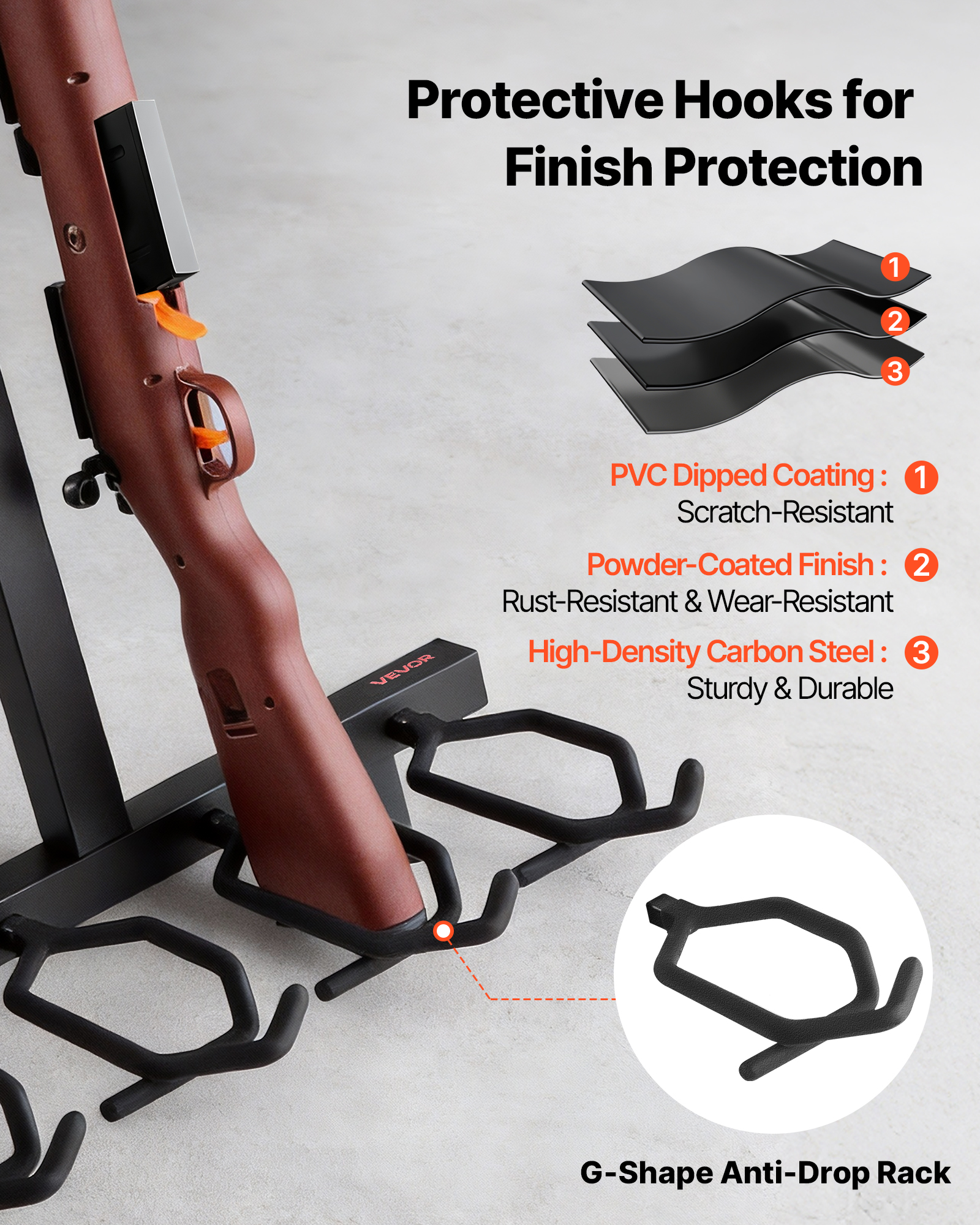 VEVOR Gun Rack Wall Mount/Floor Standing Tactical Rack Holds 2/3/4/5/6 ...