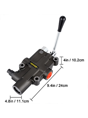 VEVOR Hydraulic Directional Control Valve, 1 Spool Hydraulic Spool Valve, 21 GPM Hydraulic Loader Valve, 4300 PSI Directional Control Valve, Hydraulic Valves And Controls For Tractors Loaders Tanks