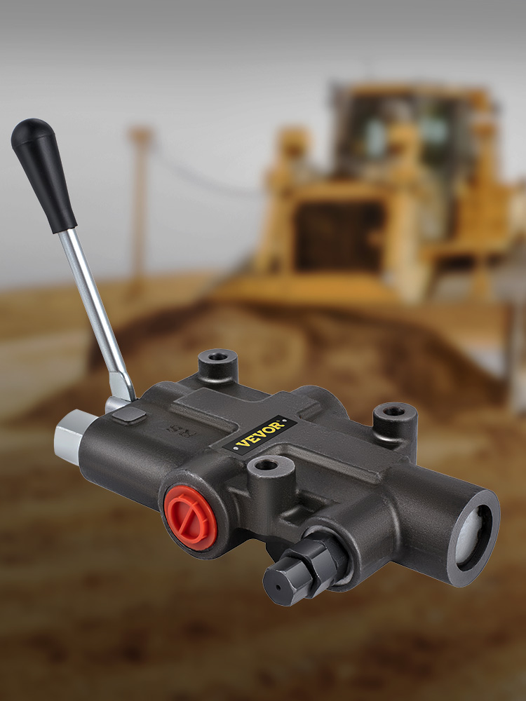 VEVOR Hydraulic Directional Control Valve, 1 Spool Hydraulic Spool Valve, 21 GPM Hydraulic Loader Valve, 4300 PSI Directional Control Valve, Hydraulic Valves And Controls For Tractors Loaders Tanks